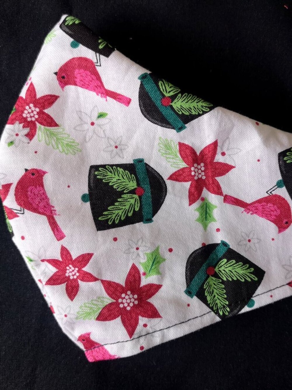 Adult Christmas Holiday Handmade Machine Wash Face Mask 100% Cotton